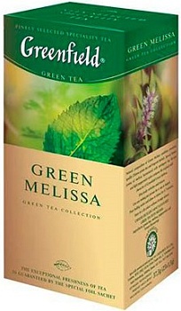 чай greenfield green melissa зелёный 25 пакетиков